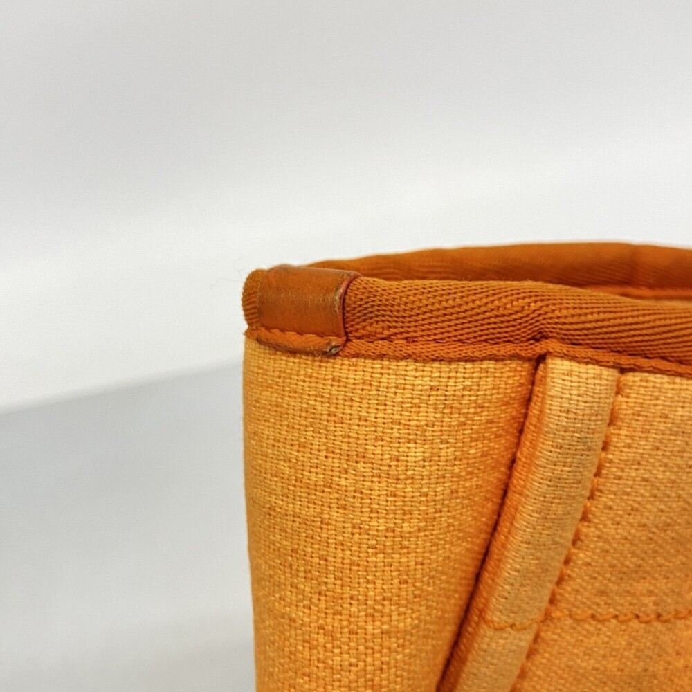 CHANEL Orange Canvas Deauville Tote Bag - Picture 7 of 12
